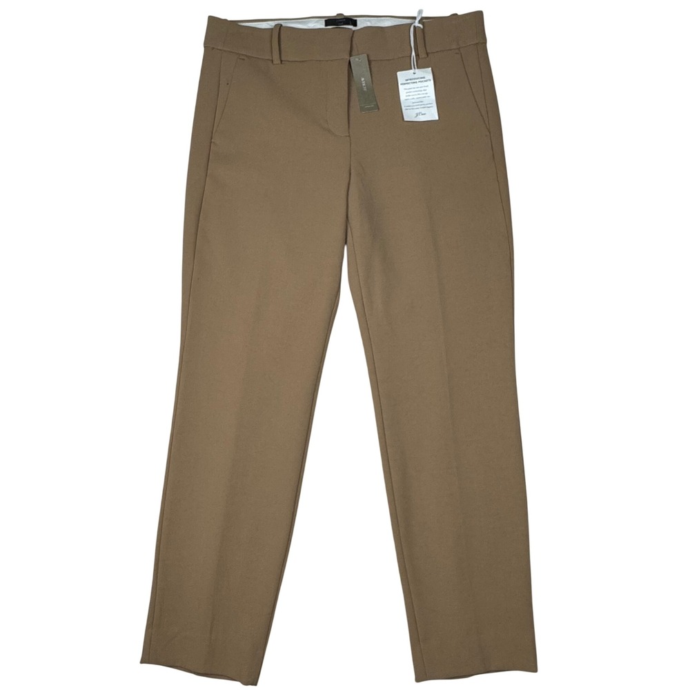 NEW J.Crew Cameron Slim Crop Pants Women 10 Tan 365 Four Season Stretch Career